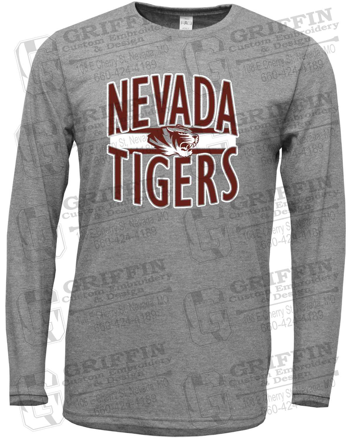 Soft-Tek Long Sleeve T-Shirt - Nevada Tigers 25-Z