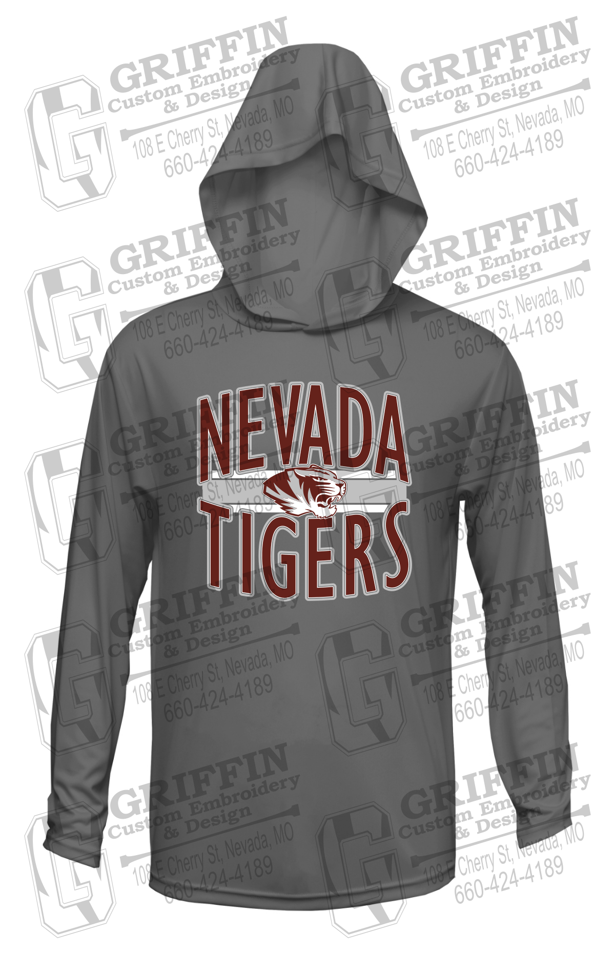 Dry-Fit T-Shirt Hoodie - Nevada Tigers 25-Z