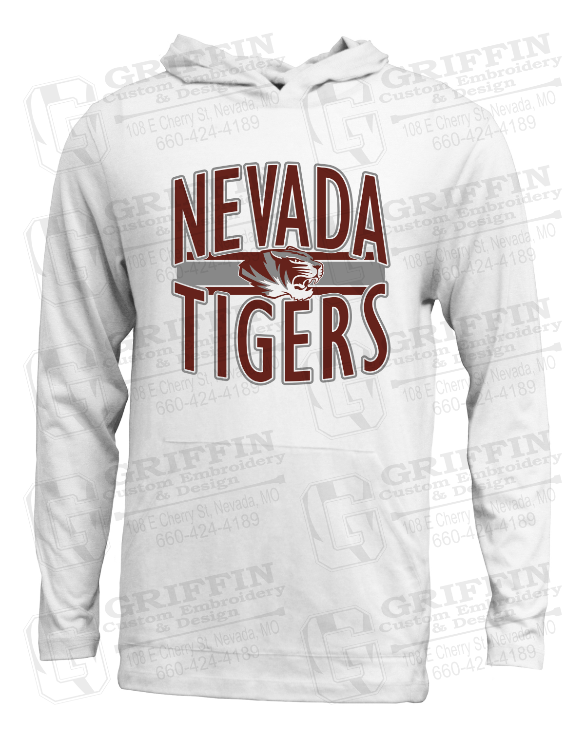 Soft-Tek T-Shirt Hoodie - Nevada Tigers 25-Z
