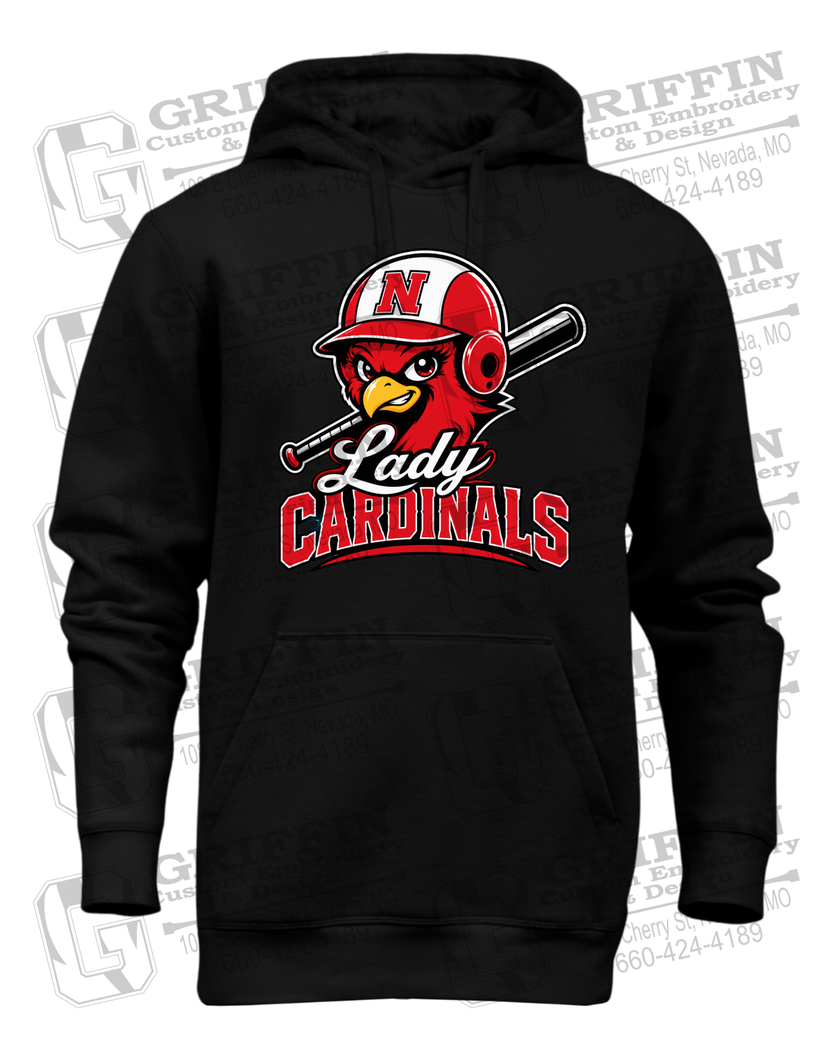 Heavyweight Fleece Hoodie - Lady Cardinals Softball 26-A