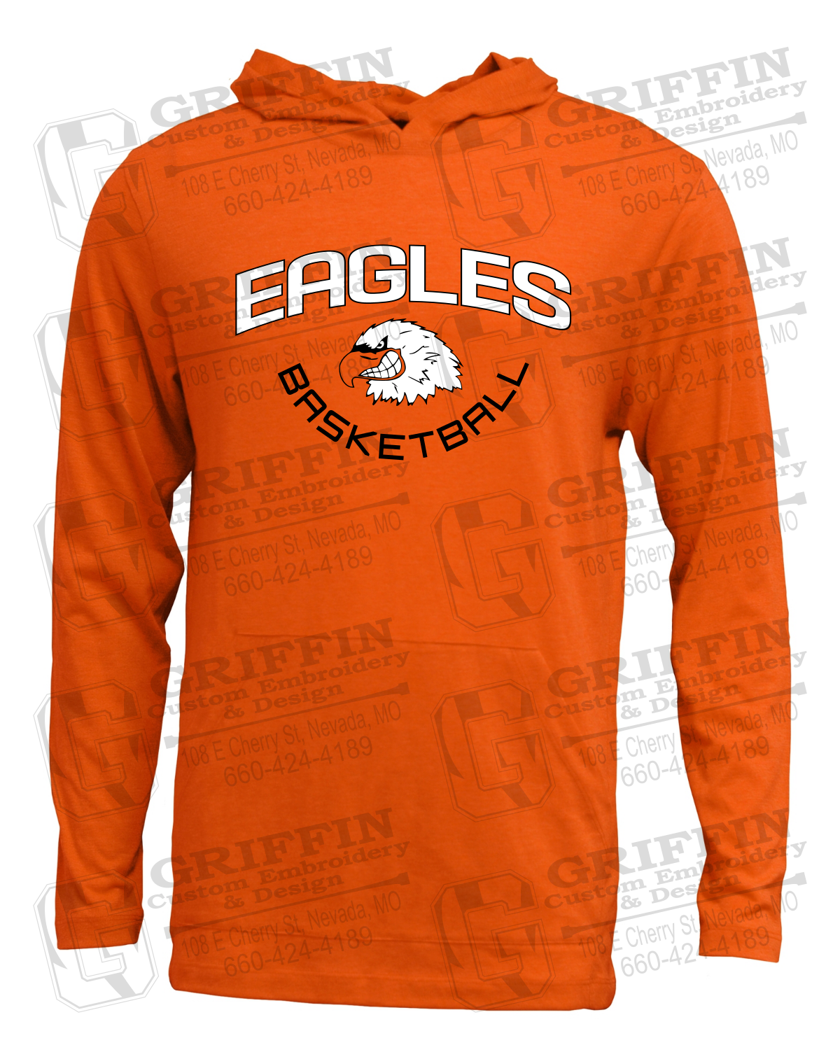 Soft-Tek T-Shirt Hoodie - Basketball - Jasper Eagles 26-A