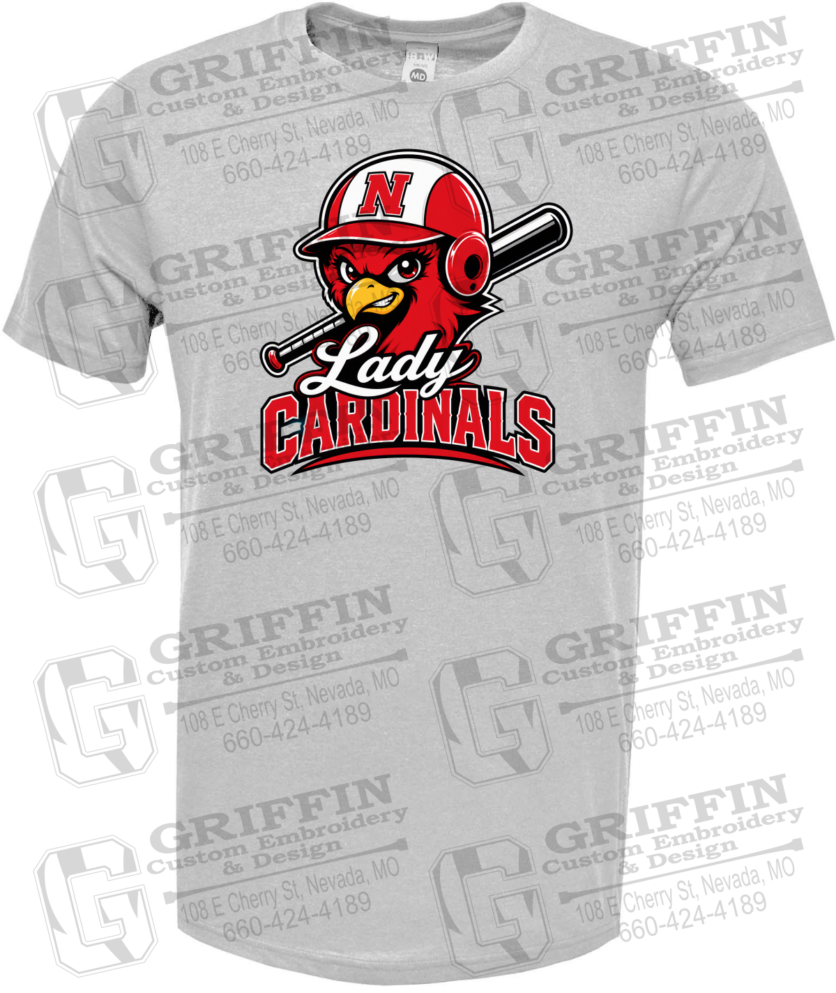 Soft-Tek Short Sleeve T-Shirt - Lady Cardinals Softball 26-A