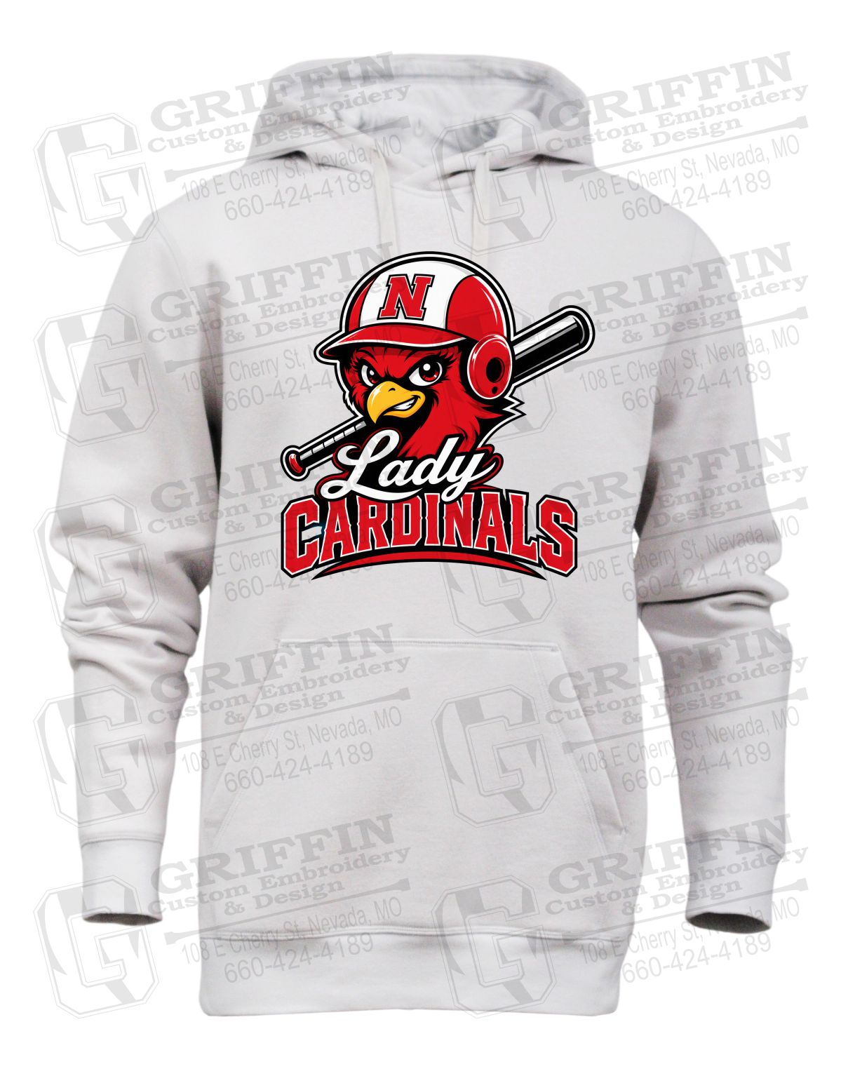 Heavyweight Fleece Hoodie - Lady Cardinals Softball 26-A