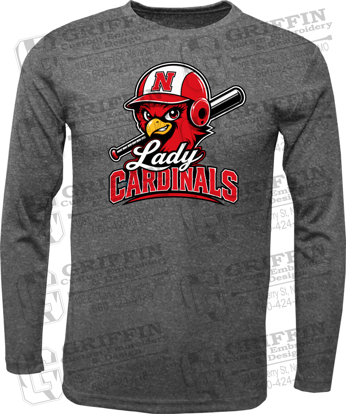 Dry-Fit Long Sleeve T-Shirt - Lady Cardinals Softball 26-A