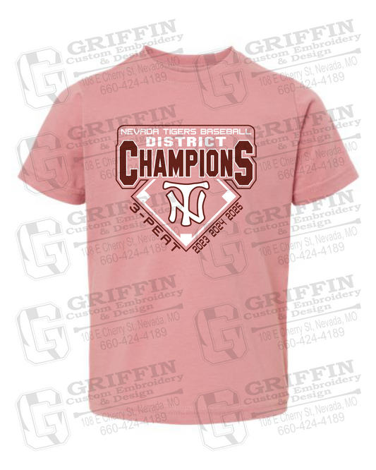 Toddler/Infant Cotton T-Shirt - Baseball District Champs 2025 - Nevada Tigers 26-A