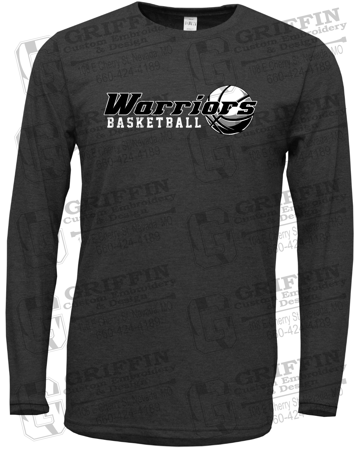 Soft-Tek Long Sleeve T-Shirt - Warriors Basketball 26-A