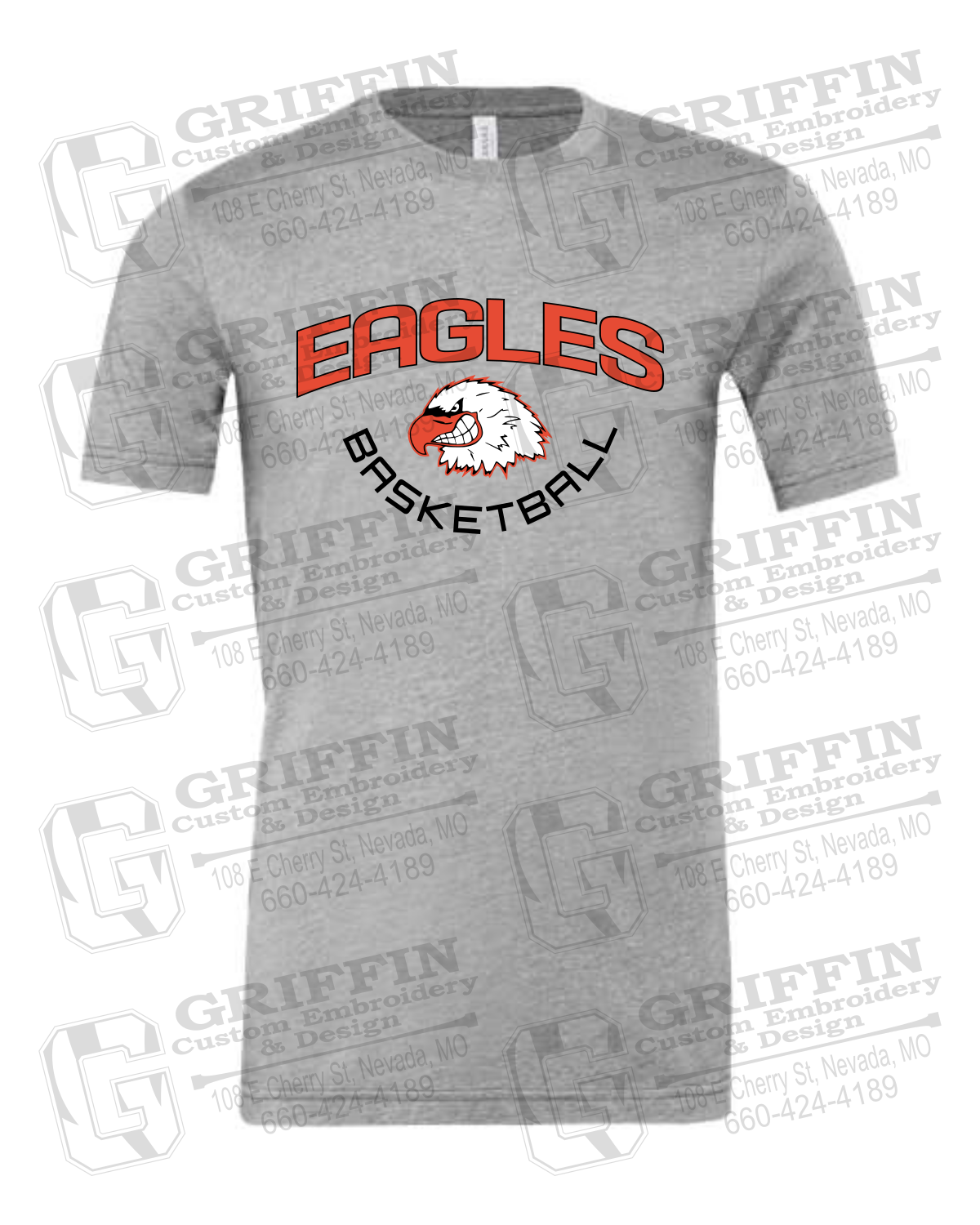 Cotton Short Sleeve T-Shirt - Basketball - Jasper Eagles 26-A