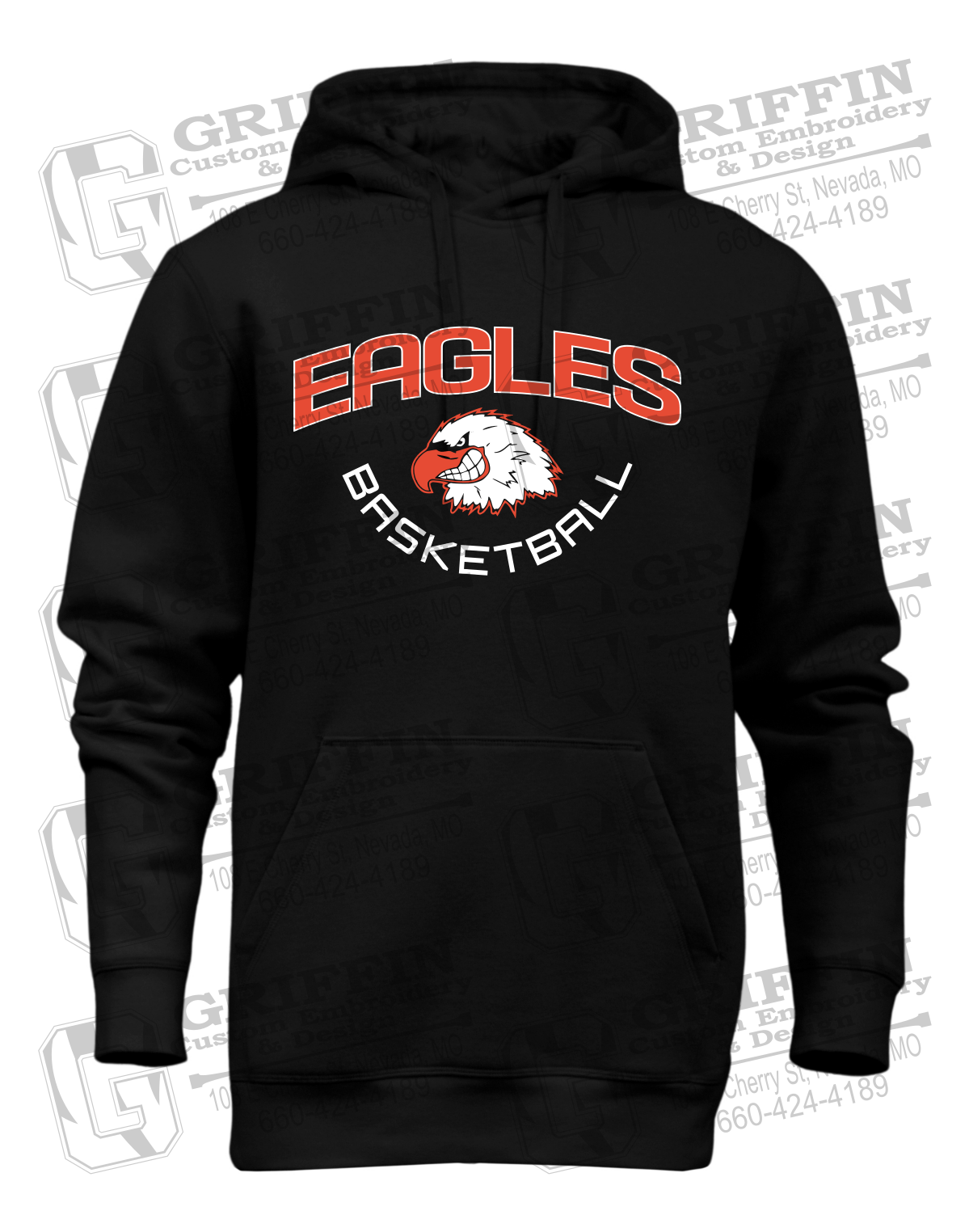 Heavyweight Fleece Hoodie - Basketball - Jasper Eagles 26-A