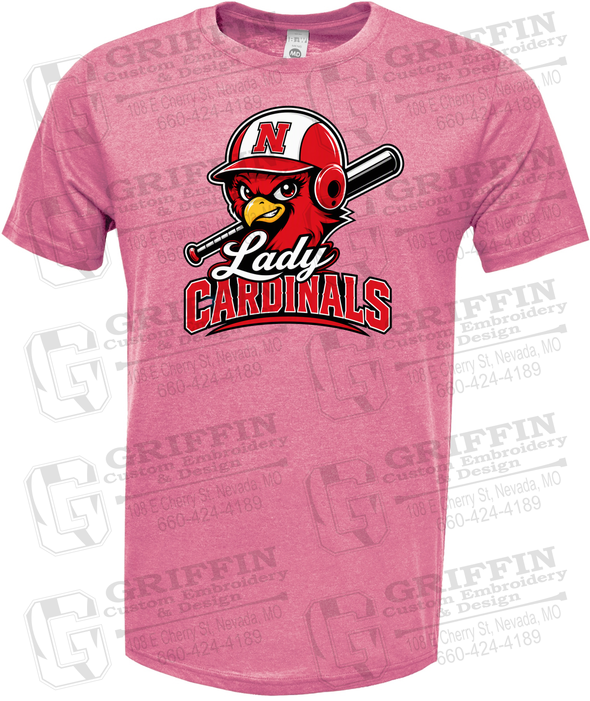 Soft-Tek Short Sleeve T-Shirt - Lady Cardinals Softball 26-A