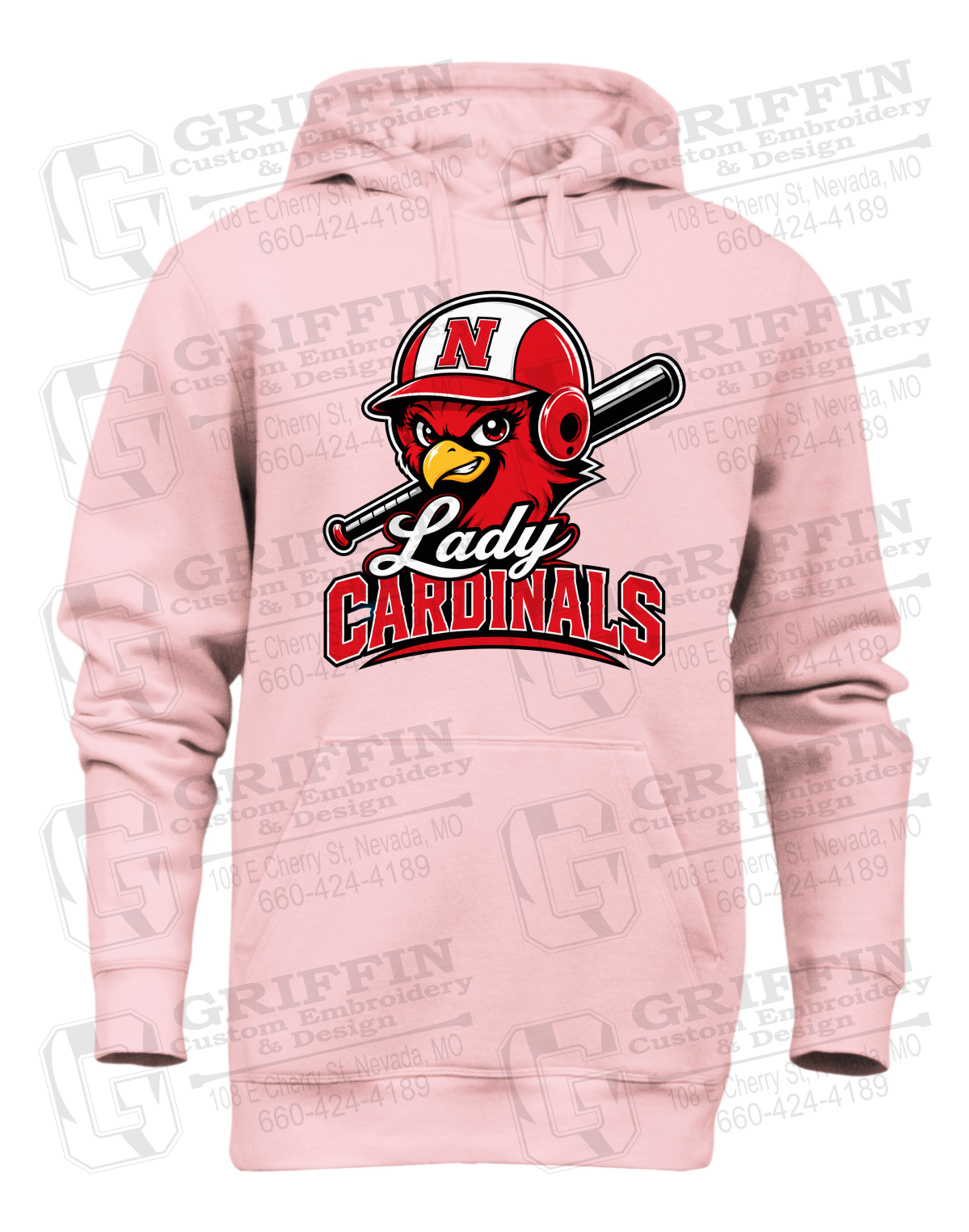 Heavyweight Fleece Hoodie - Lady Cardinals Softball 26-A