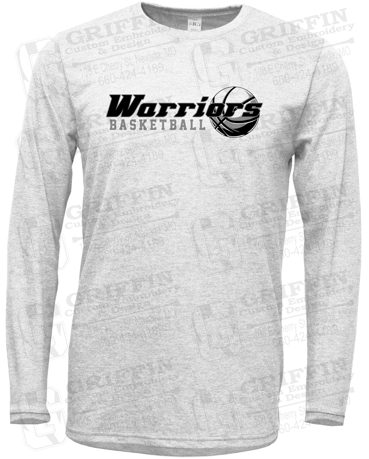 Soft-Tek Long Sleeve T-Shirt - Warriors Basketball 26-A