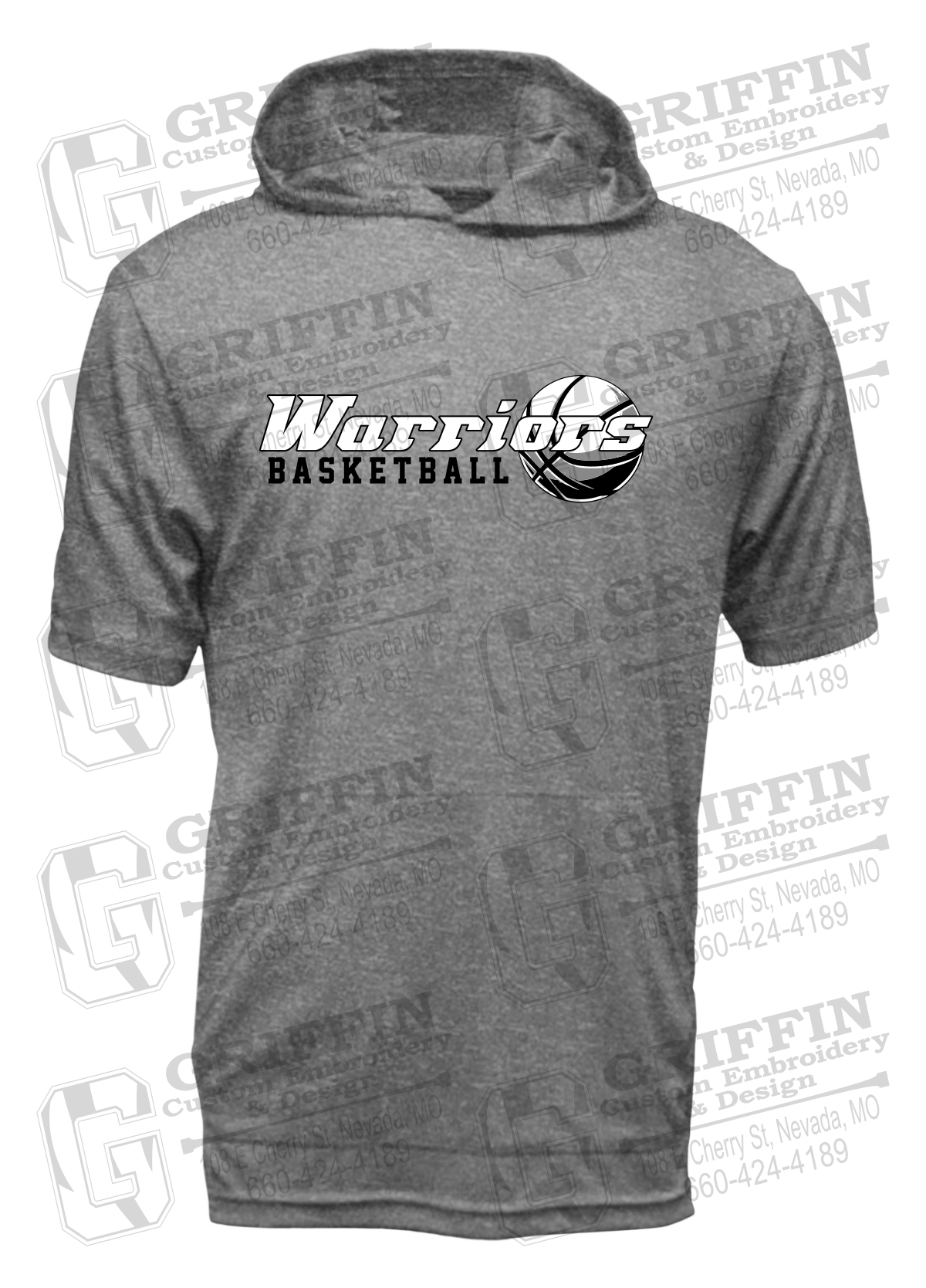 Dry-Fit Short Sleeve T-Shirt Hoodie - Warriors Basketball 26-A