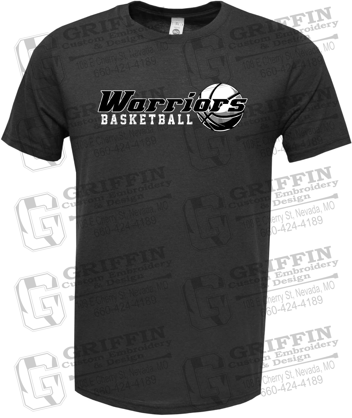 Soft-Tek Short Sleeve T-Shirt - Warriors Basketball 26-A