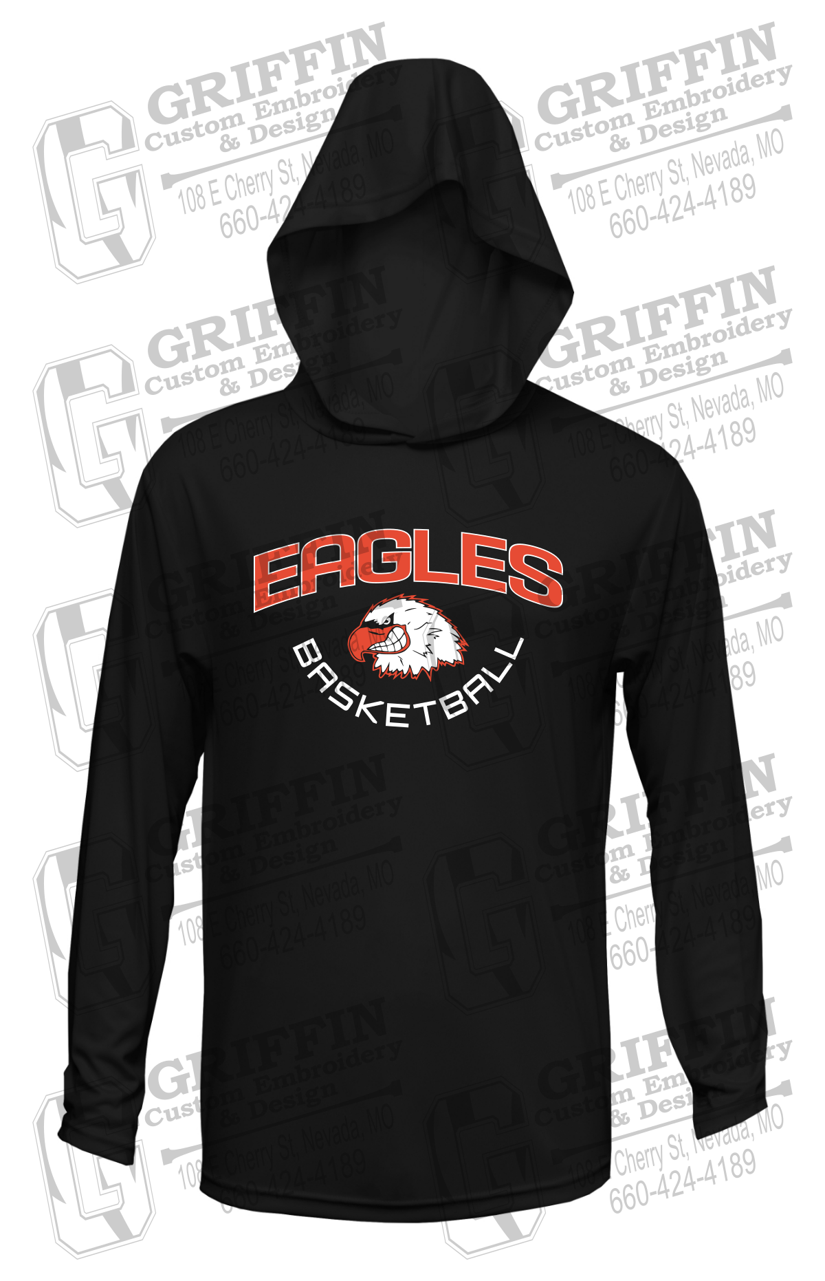 Dry-Fit T-Shirt Hoodie - Basketball - Jasper Eagles 26-A