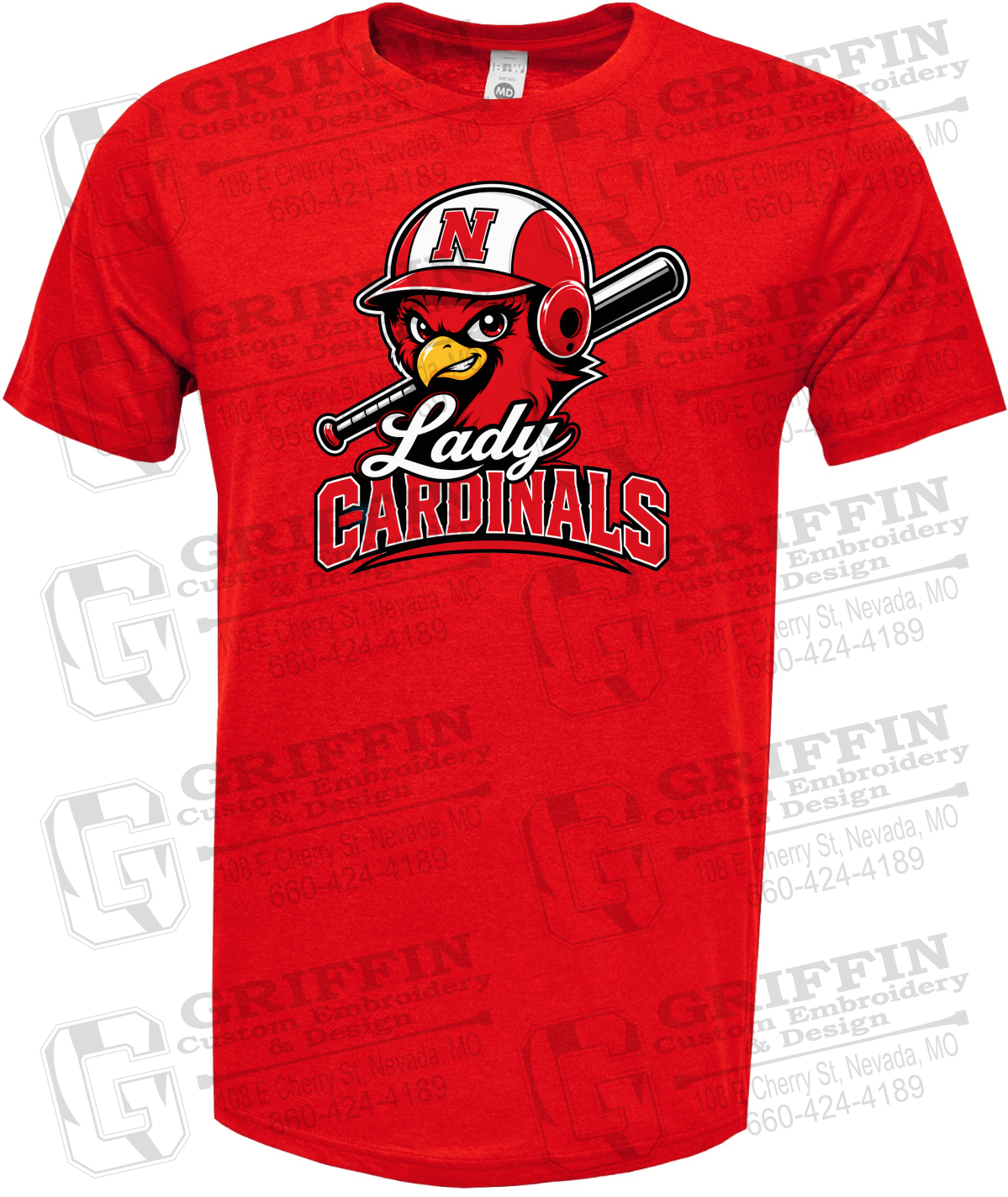 Soft-Tek Short Sleeve T-Shirt - Lady Cardinals Softball 26-A