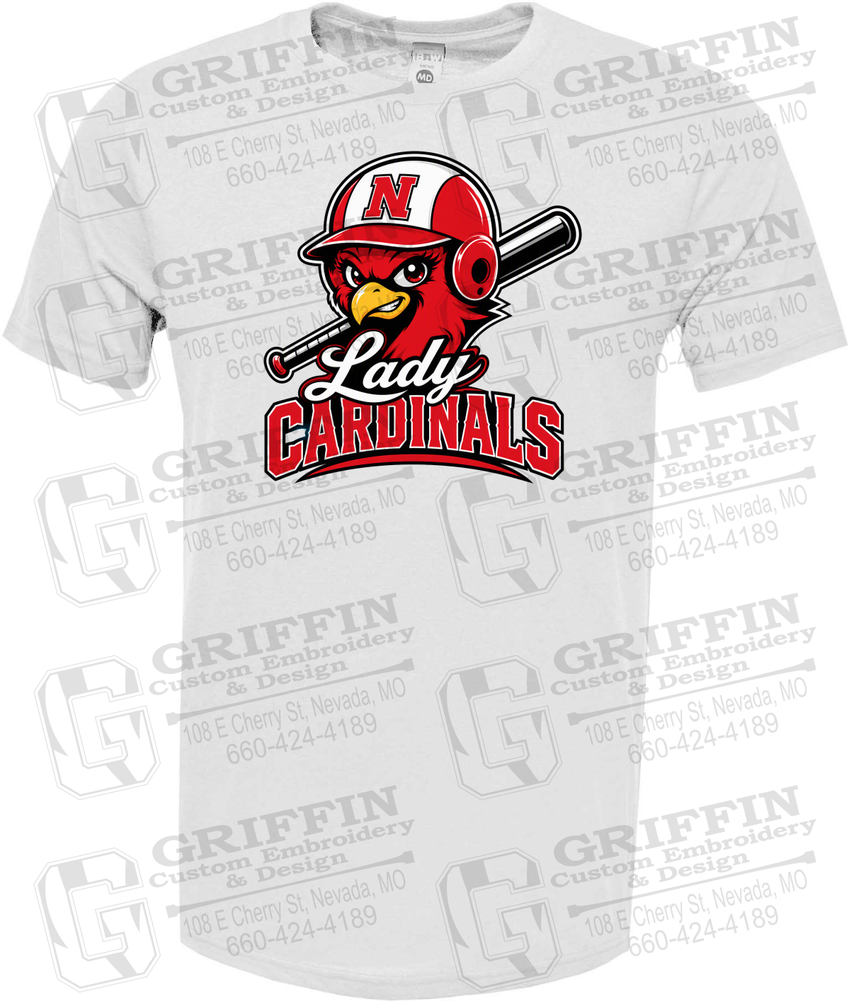 Soft-Tek Short Sleeve T-Shirt - Lady Cardinals Softball 26-A
