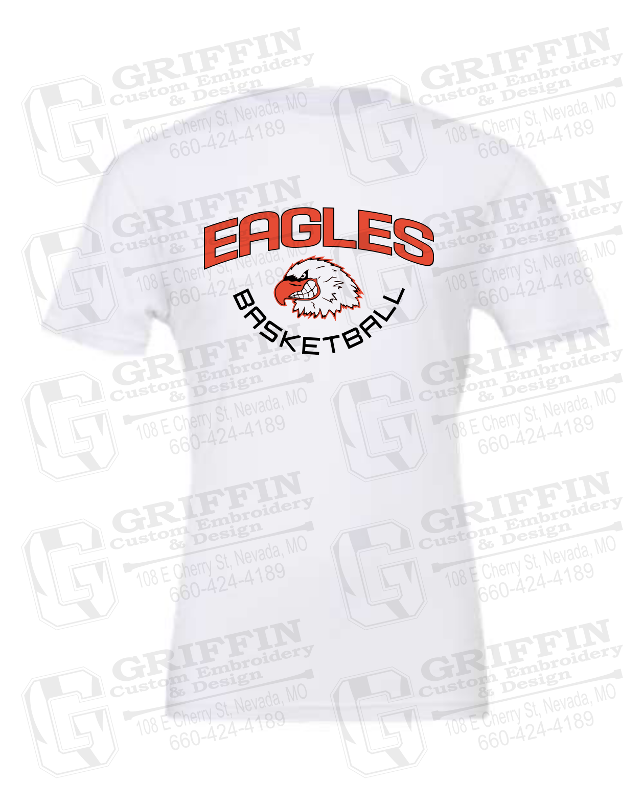Cotton Short Sleeve T-Shirt - Basketball - Jasper Eagles 26-A