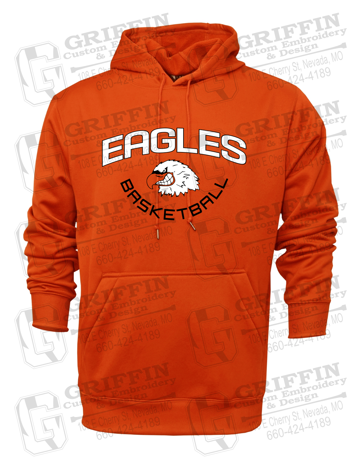 Performance Fleece Hoodie - Basketball - Jasper Eagles 26-A