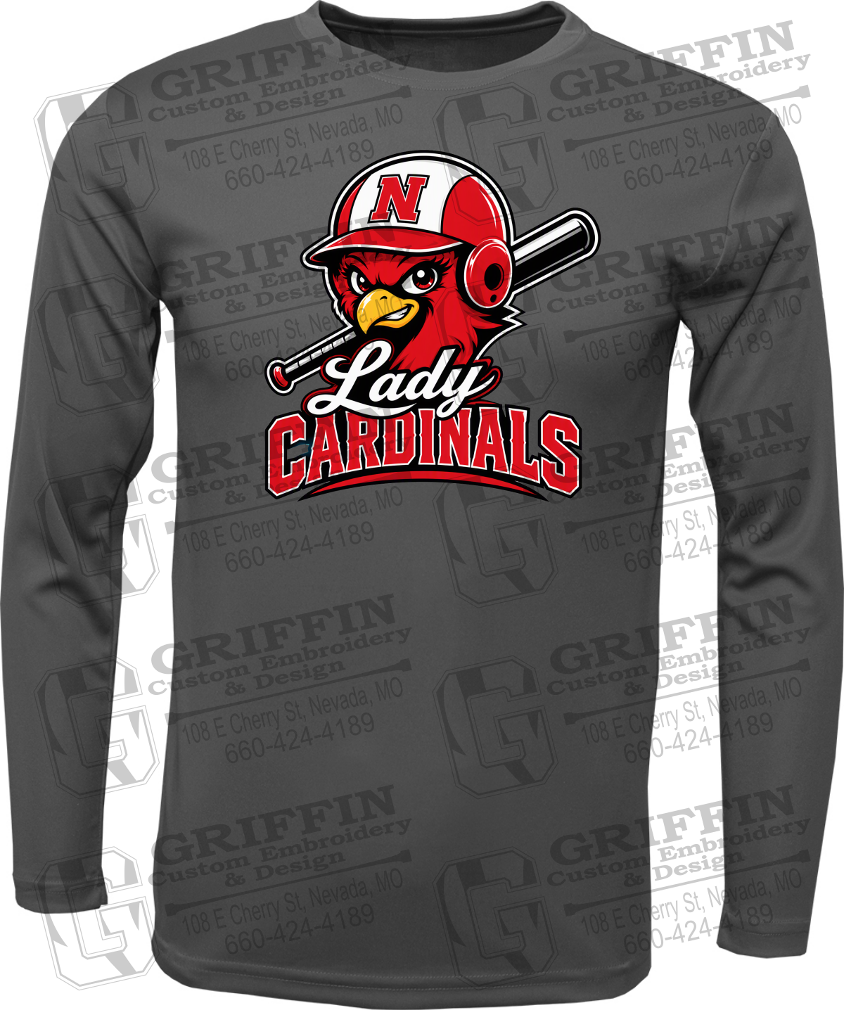 Toddler Dry-Fit Long Sleeve T-Shirt - Lady Cardinals Softball 26-A