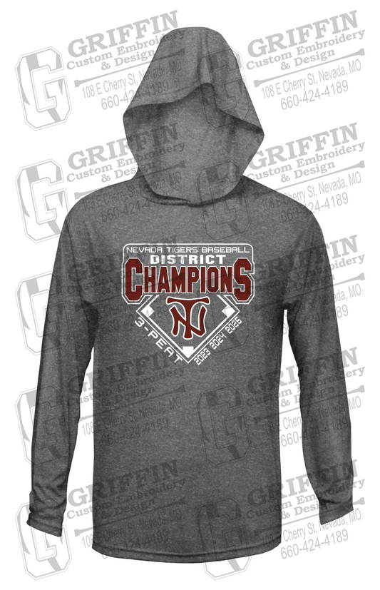 Dry-Fit T-Shirt Hoodie - Baseball District Champs 2025 - Nevada Tigers 26-A
