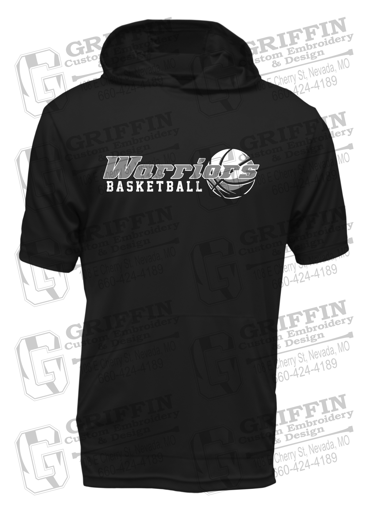 Dry-Fit Short Sleeve T-Shirt Hoodie - Warriors Basketball 26-A