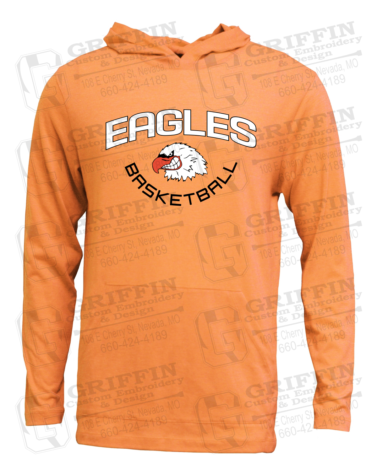 Soft-Tek T-Shirt Hoodie - Basketball - Jasper Eagles 26-A
