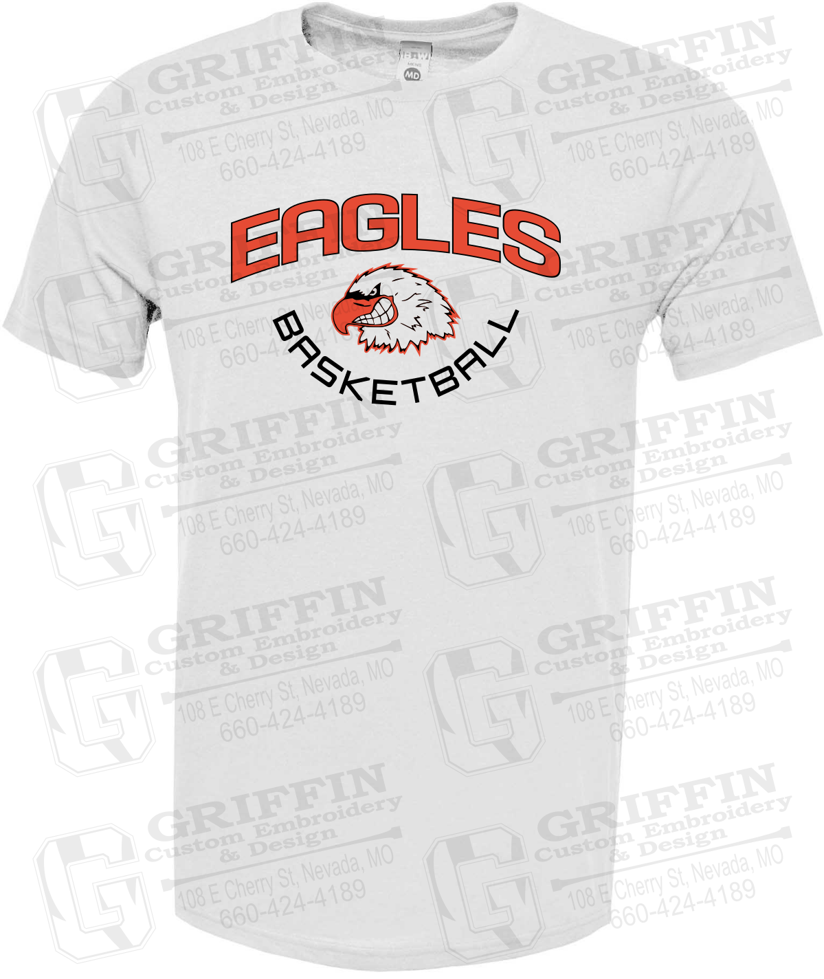 Soft-Tek Short Sleeve T-Shirt - Basketball - Jasper Eagles 26-A