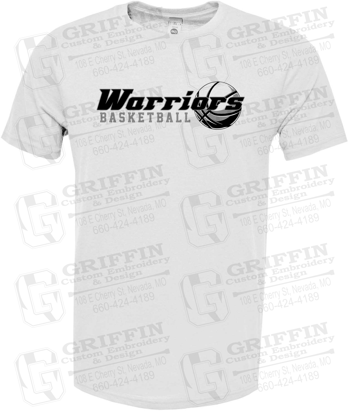 Soft-Tek Short Sleeve T-Shirt - Warriors Basketball 26-A