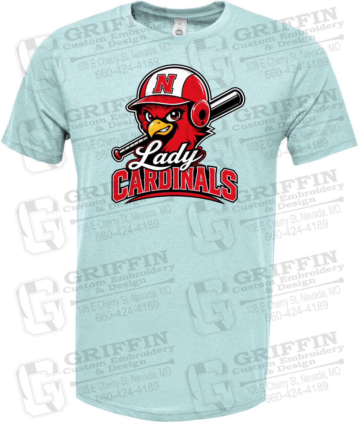 Soft-Tek Short Sleeve T-Shirt - Lady Cardinals Softball 26-A