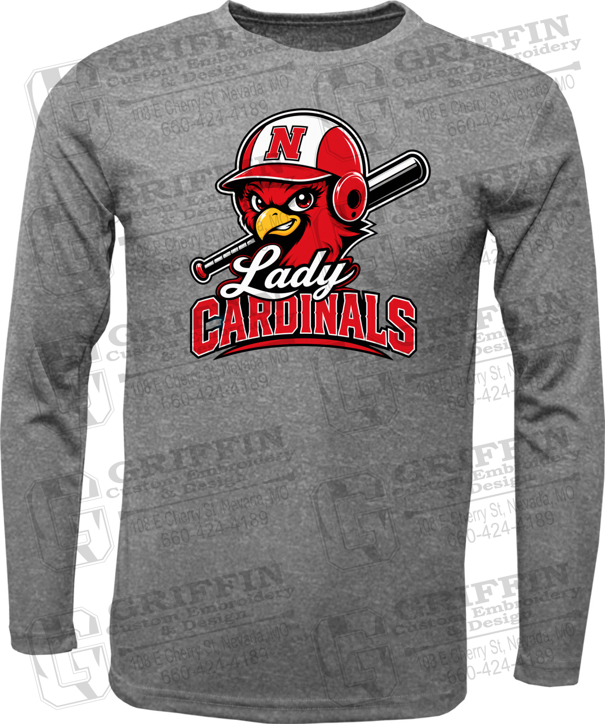 Toddler Dry-Fit Long Sleeve T-Shirt - Lady Cardinals Softball 26-A