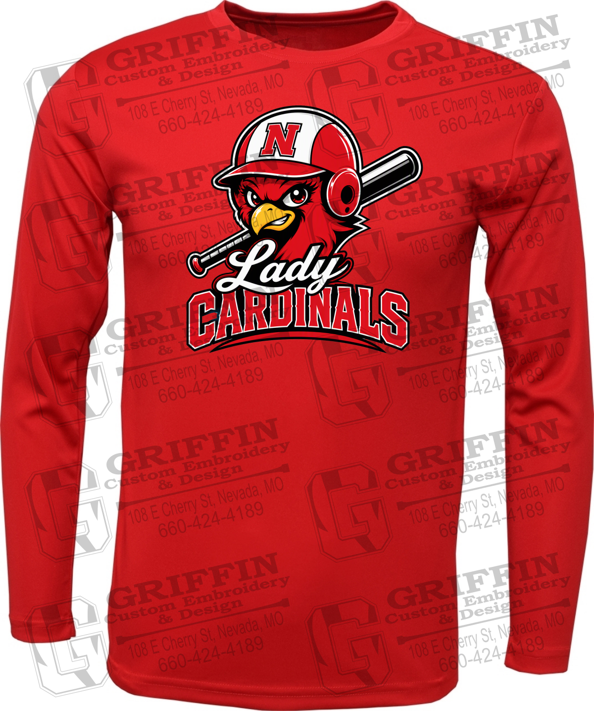 Dry-Fit Long Sleeve T-Shirt - Lady Cardinals Softball 26-A
