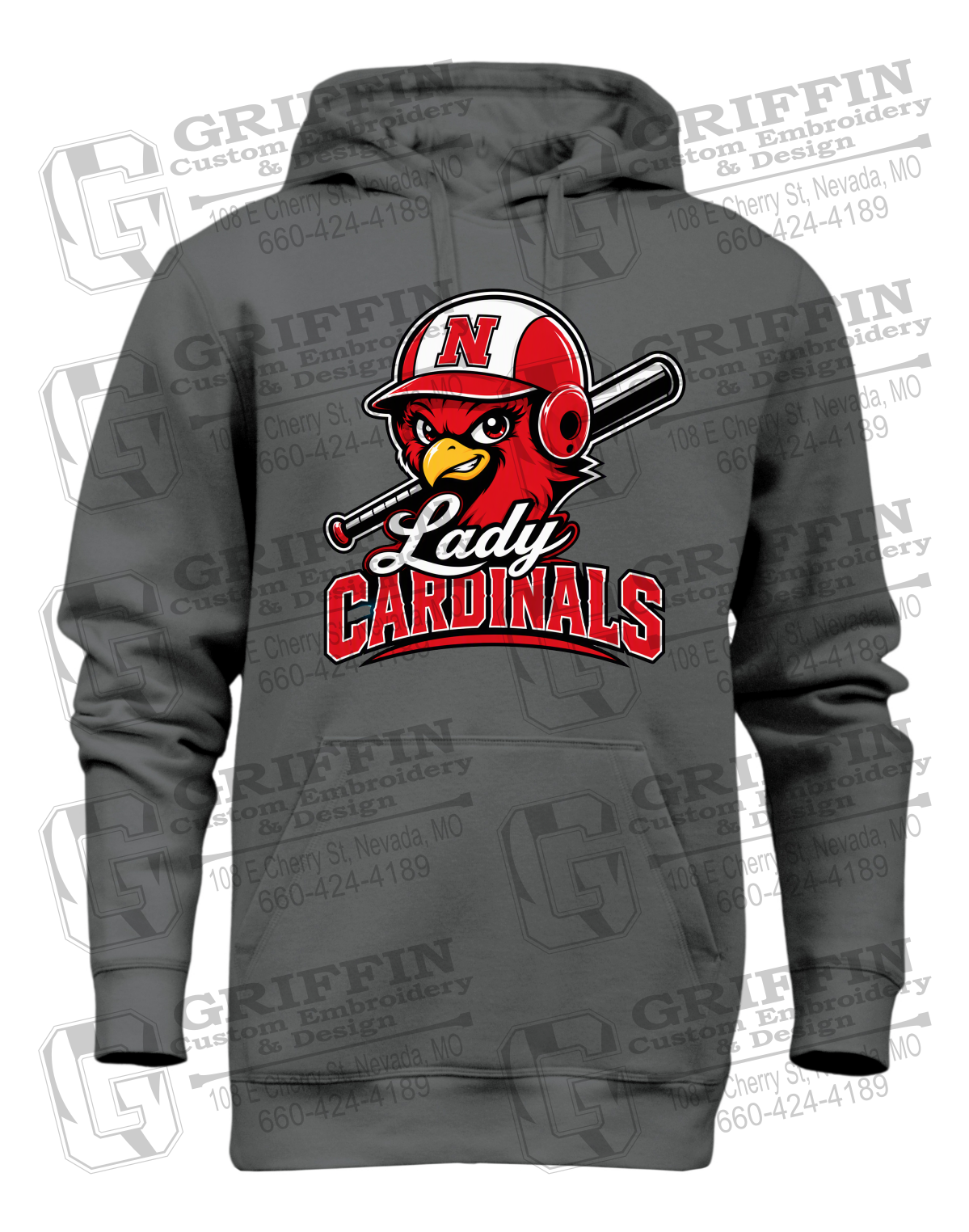 Heavyweight Fleece Hoodie - Lady Cardinals Softball 26-A