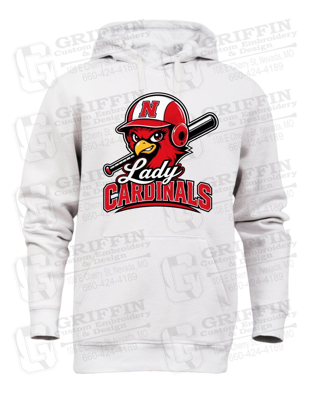 Heavyweight Fleece Hoodie - Lady Cardinals Softball 26-A