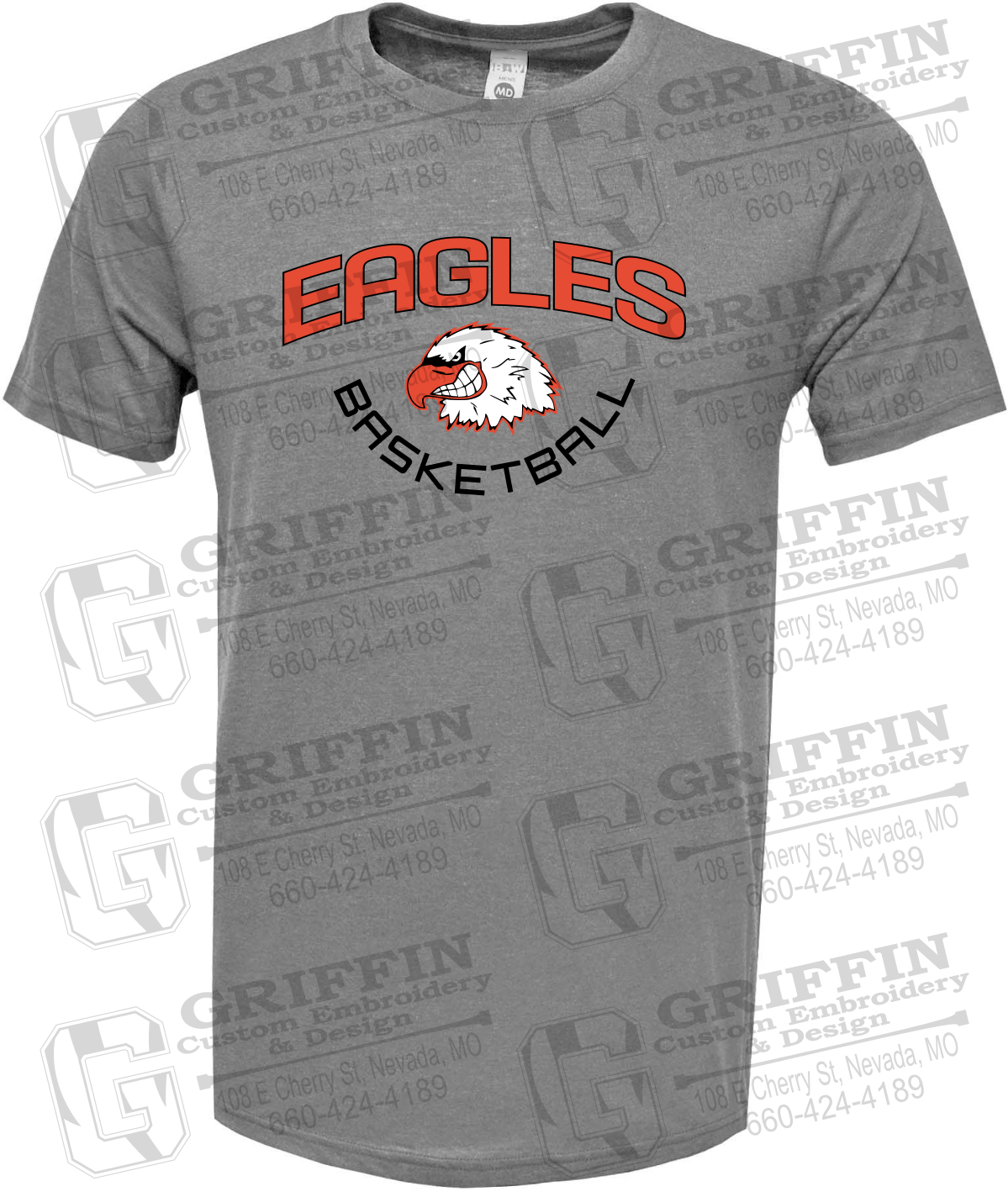 Soft-Tek Short Sleeve T-Shirt - Basketball - Jasper Eagles 26-A