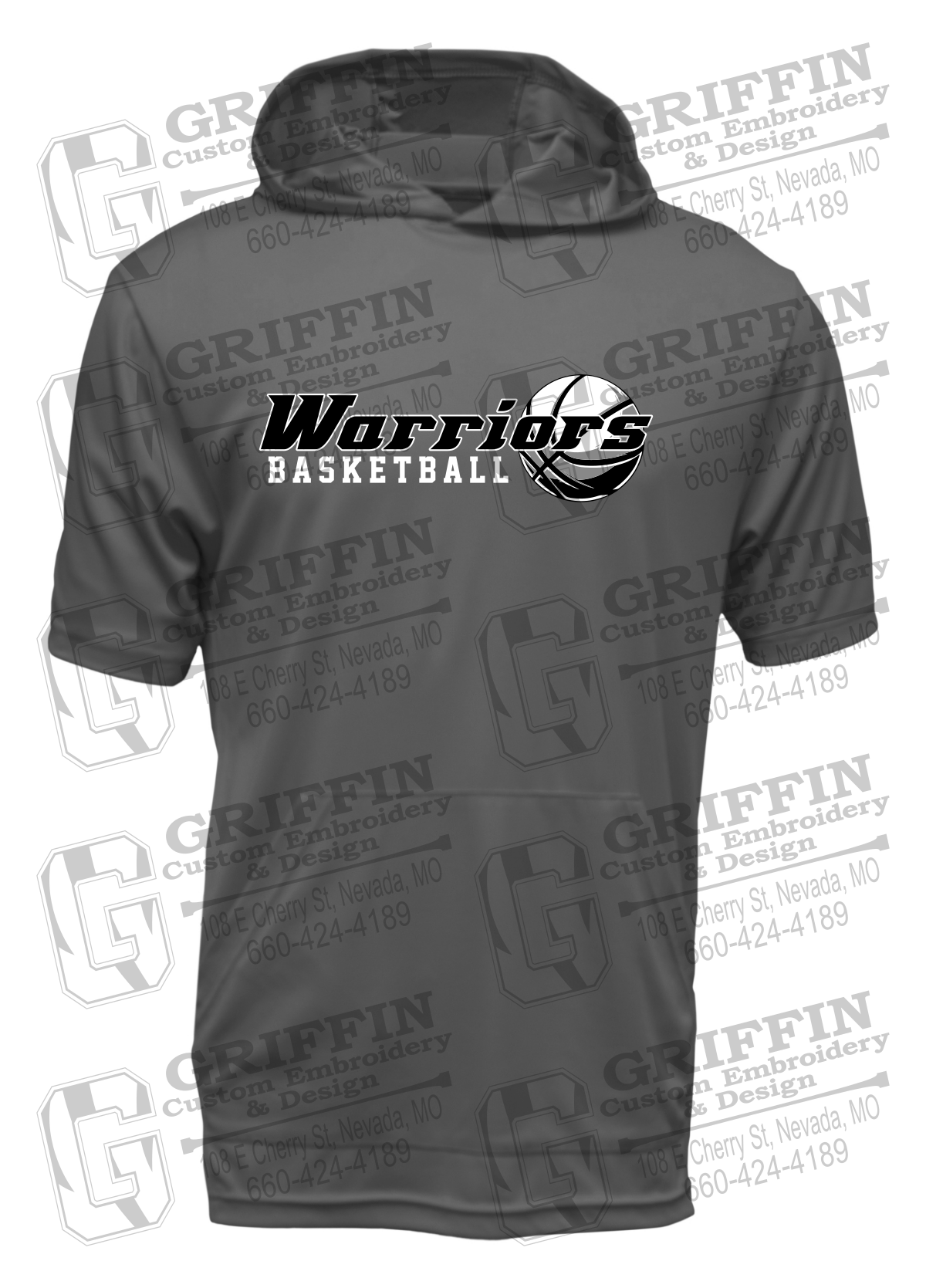 Dry-Fit Short Sleeve T-Shirt Hoodie - Warriors Basketball 26-A