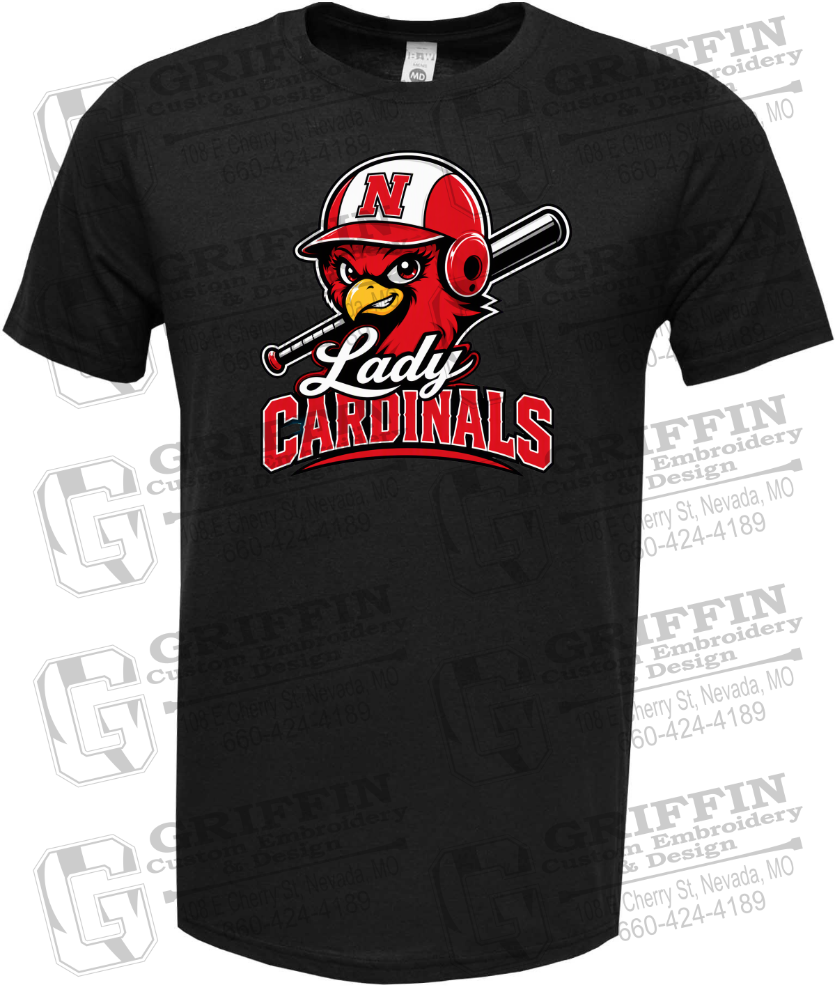 Soft-Tek Short Sleeve T-Shirt - Lady Cardinals Softball 26-A