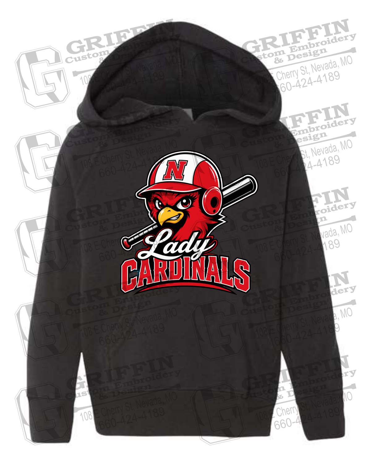 Toddler Hoodie - Lady Cardinals Softball 26-A
