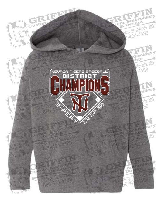 Toddler Hoodie - Baseball District Champs 2025 - Nevada Tigers 26-A