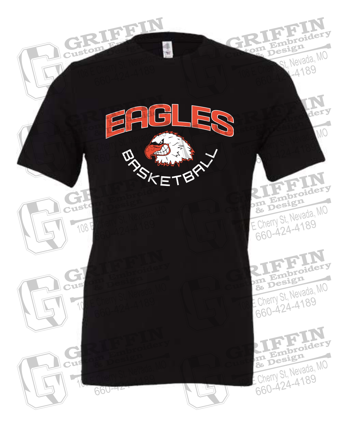 Cotton Short Sleeve T-Shirt - Basketball - Jasper Eagles 26-A