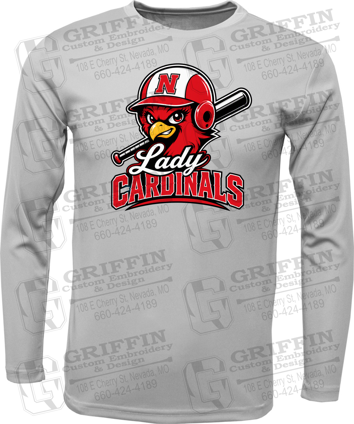 Dry-Fit Long Sleeve T-Shirt - Lady Cardinals Softball 26-A