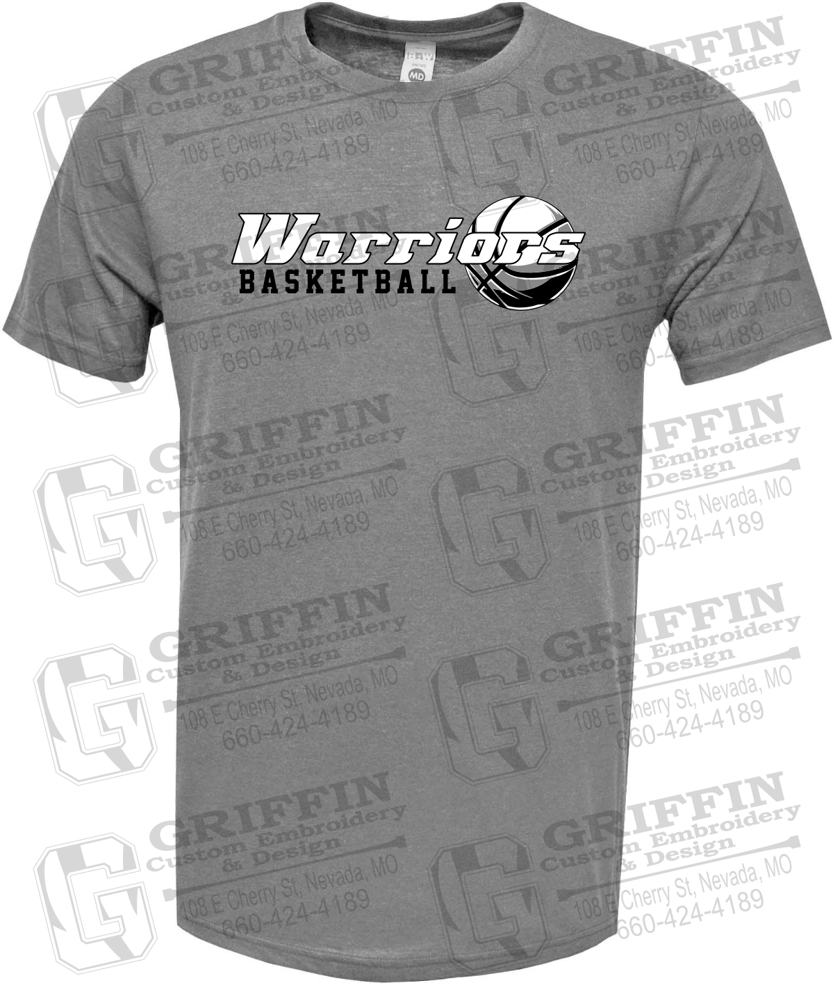 Soft-Tek Short Sleeve T-Shirt - Warriors Basketball 26-A