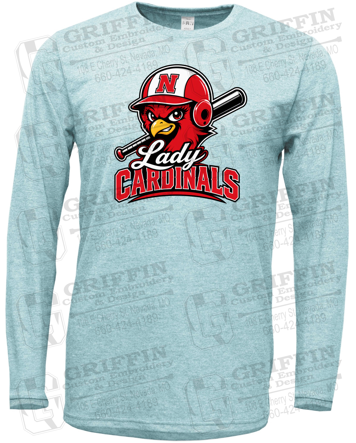Soft-Tek Long Sleeve T-Shirt - Lady Cardinals Softball 26-A
