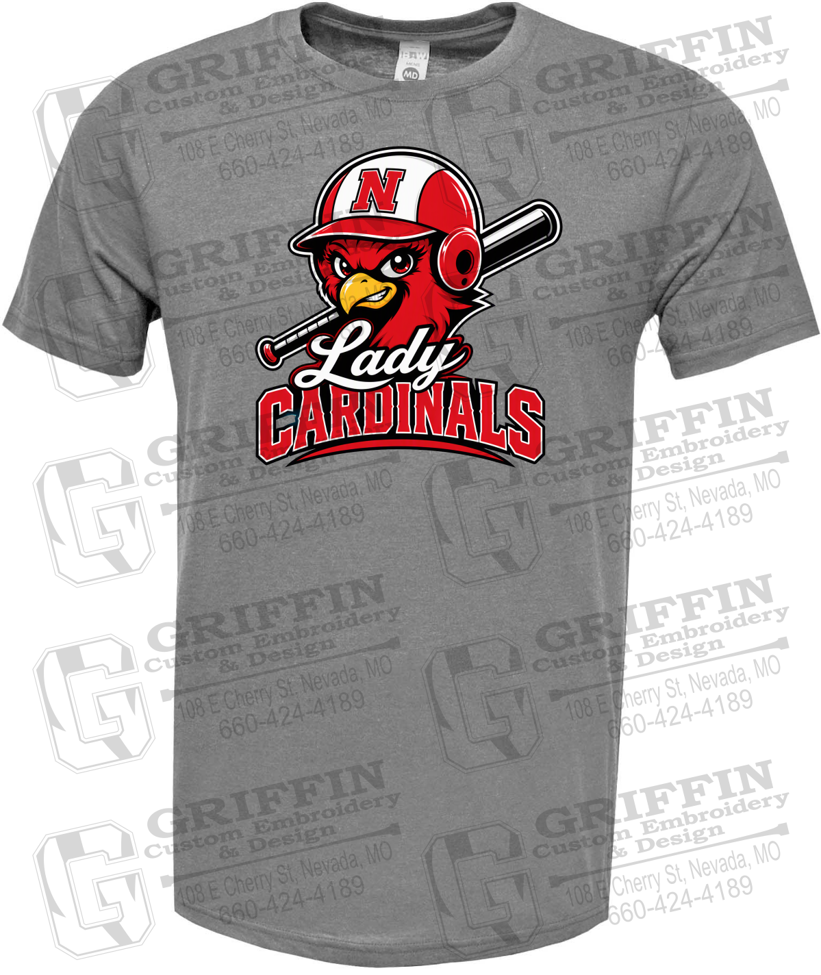 Soft-Tek Short Sleeve T-Shirt - Lady Cardinals Softball 26-A