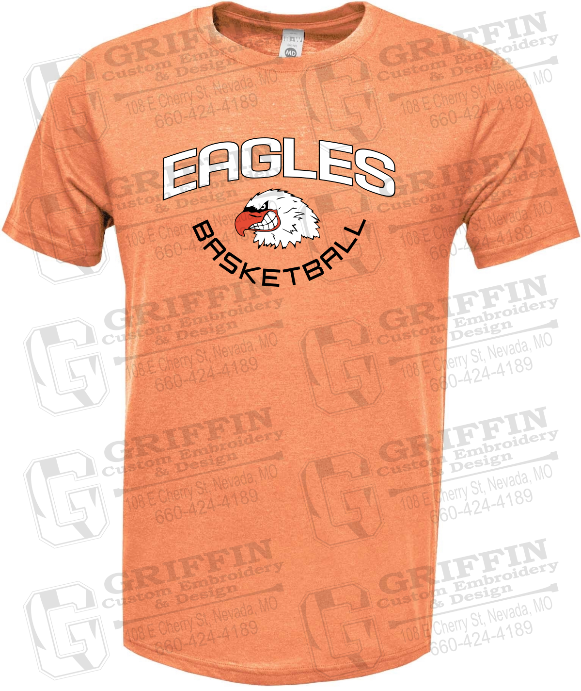 Soft-Tek Short Sleeve T-Shirt - Basketball - Jasper Eagles 26-A