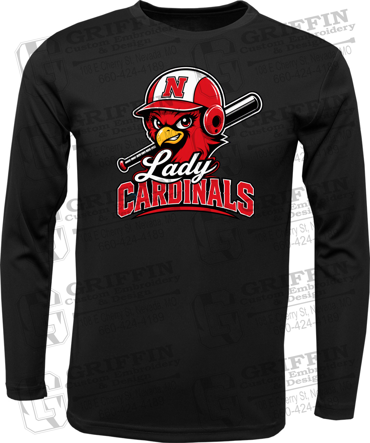 Toddler Dry-Fit Long Sleeve T-Shirt - Lady Cardinals Softball 26-A