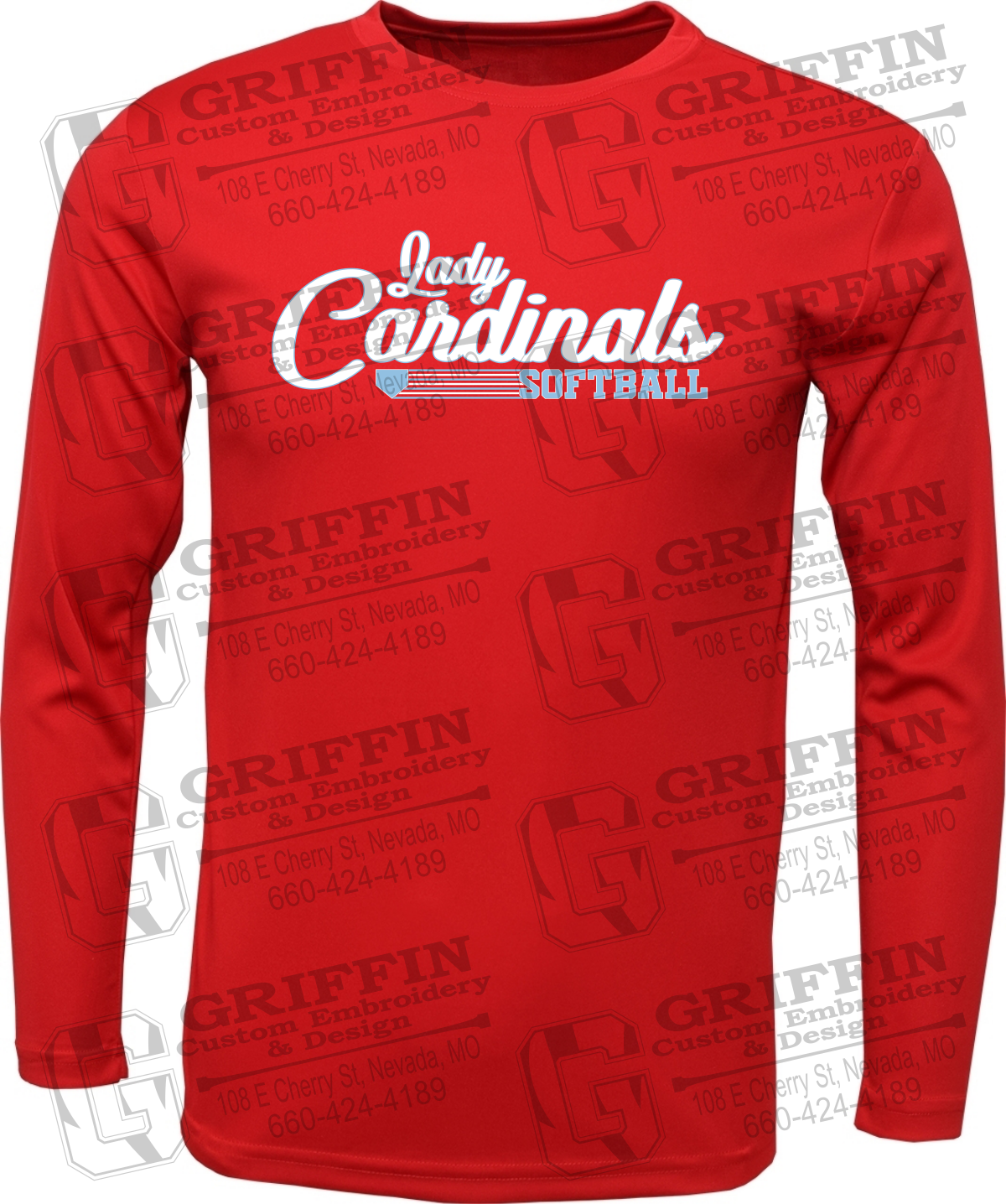 Dry-Fit Long Sleeve T-Shirt - Lady Cardinals Softball 26-B