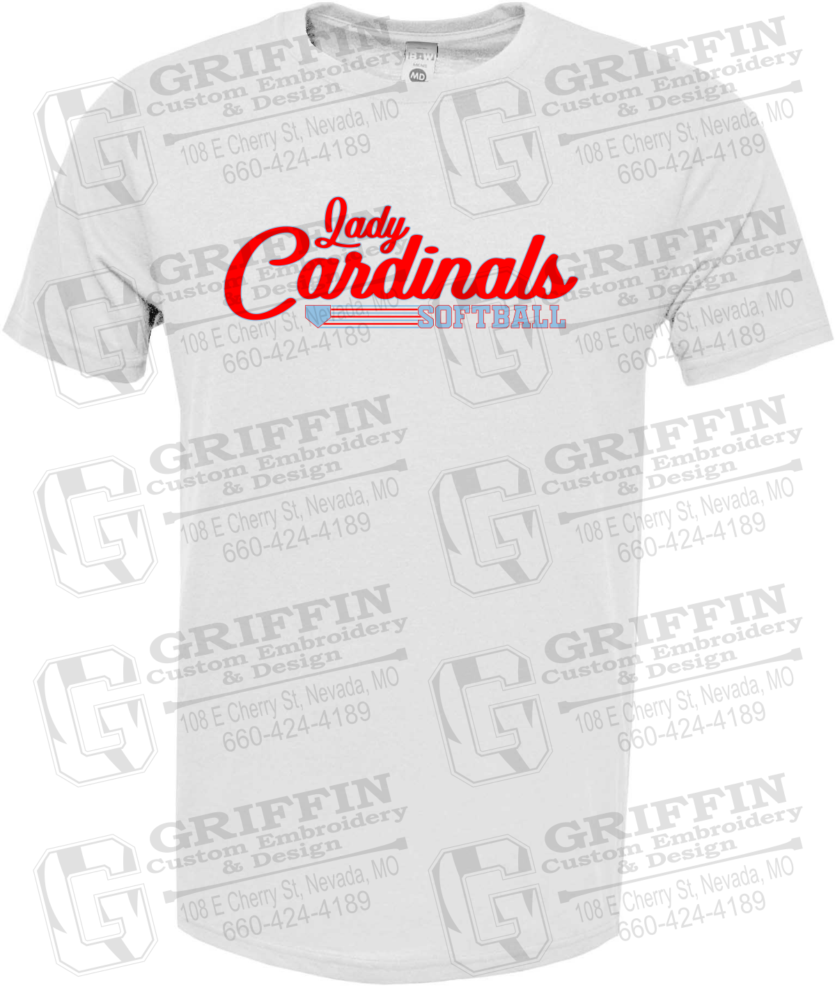 Soft-Tek Short Sleeve T-Shirt - Lady Cardinals Softball 26-B
