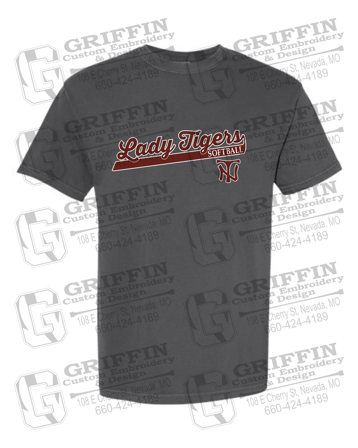 Comfort Colors Short Sleeve T-Shirt - Softball - Nevada Tigers 26-B