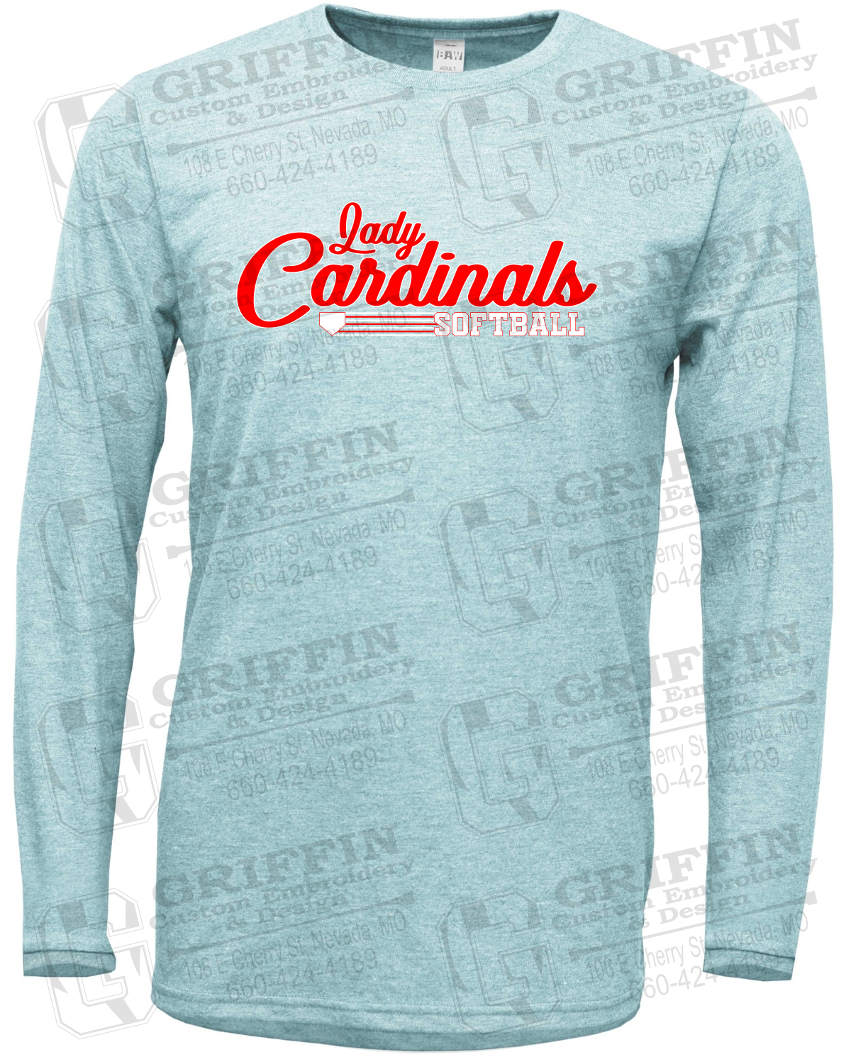 Soft-Tek Long Sleeve T-Shirt - Lady Cardinals Softball 26-B