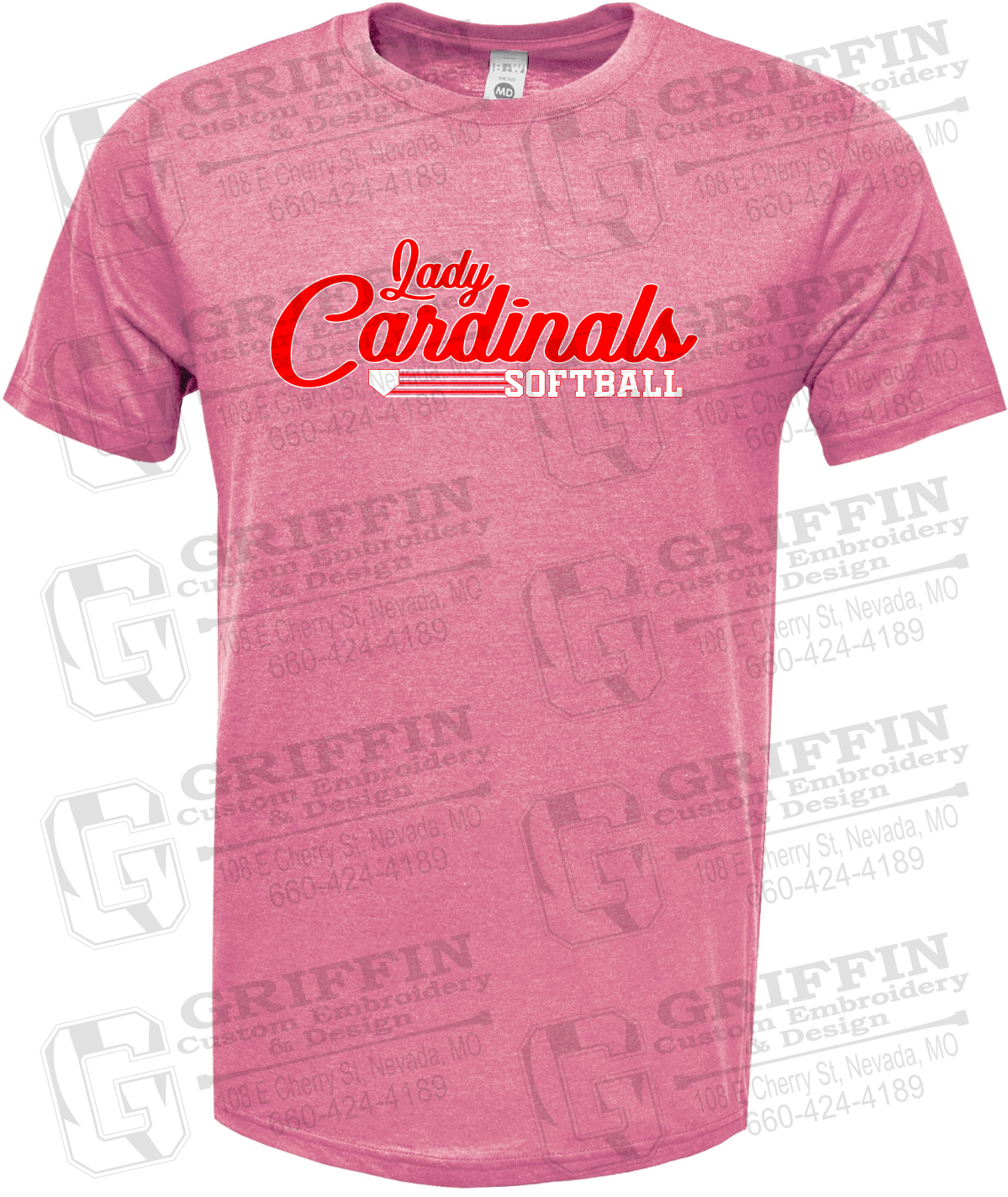 Soft-Tek Short Sleeve T-Shirt - Lady Cardinals Softball 26-B